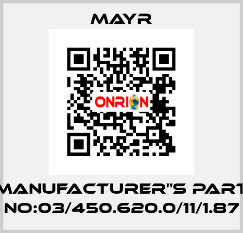 Manufacturer"s Part No:03/450.620.0/11/1.87 Mayr