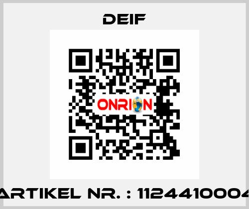 Artikel Nr. : 1124410004 Deif