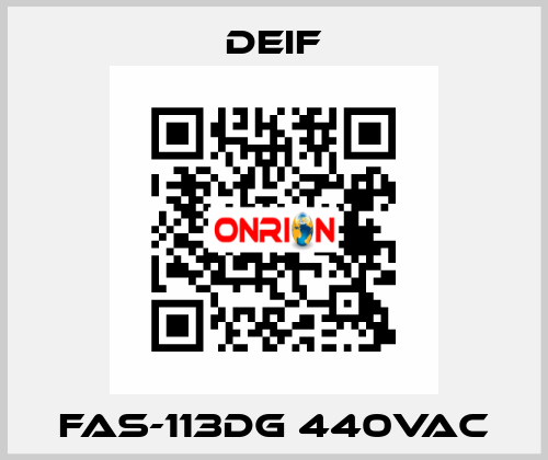 FAS-113DG 440VAC Deif