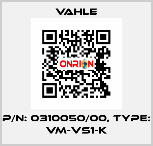 P/n: 0310050/00, Type: VM-VS1-K Vahle