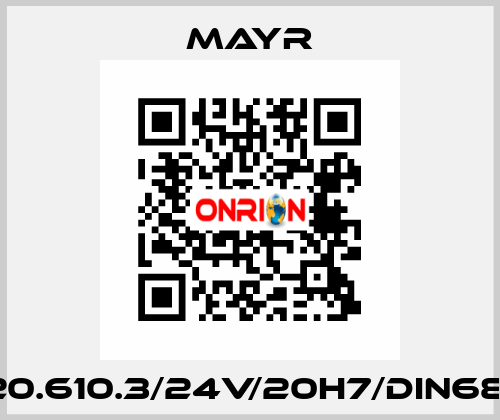 6/820.610.3/24V/20H7/DIN6885-1 Mayr