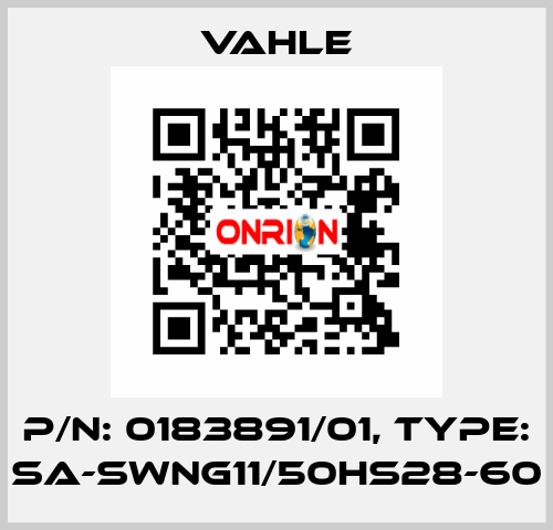 P/n: 0183891/01, Type: SA-SWNG11/50HS28-60 Vahle