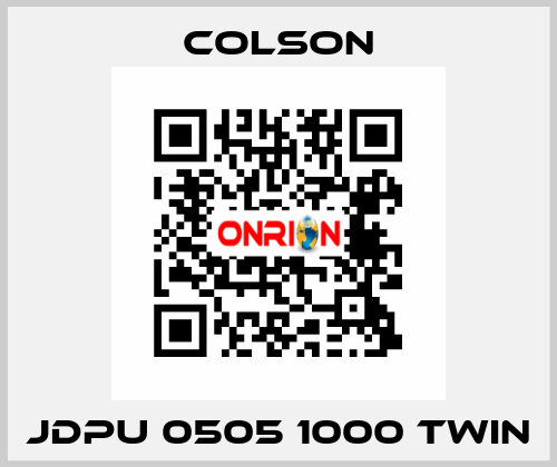 JDPU 0505 1000 TWIN Colson