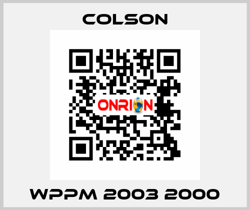 WPPM 2003 2000 Colson