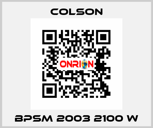 BPSM 2003 2100 W Colson