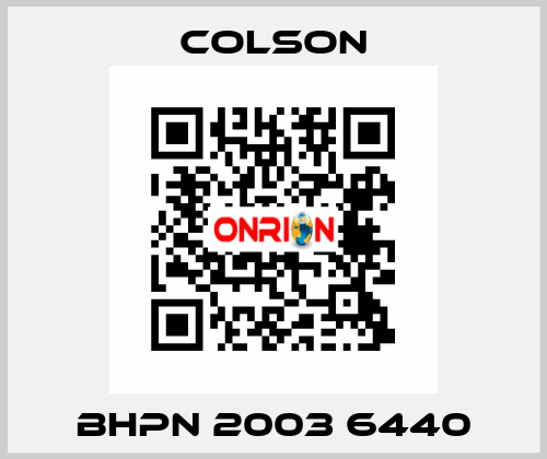 BHPN 2003 6440 Colson