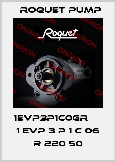 1EVP3P1C0GR      1 EVP 3 P 1 C 06 R 220 50 Roquet pump