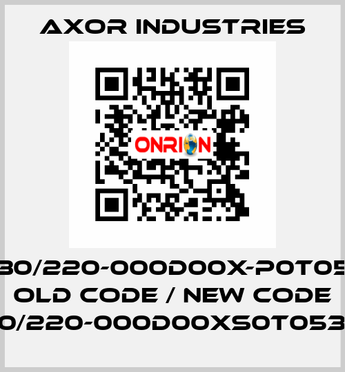 SSAX100M30/220-000D00X-P0T053-SC00R1X old code / new code SSAX100M30/220-000D00XS0T053-SC000R1XX Axor Industries