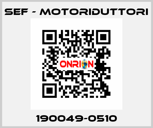 190049-0510 SEF - MOTORIDUTTORI