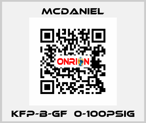 KFP-B-GF  0-100PSIg McDANIEL