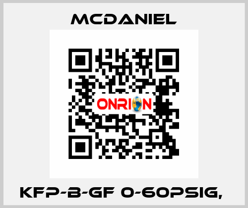 KFP-B-GF 0-60PSIg,  McDANIEL