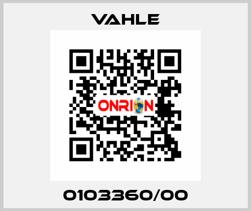 0103360/00 Vahle