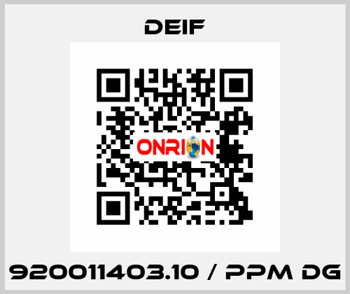 920011403.10 / PPM DG Deif