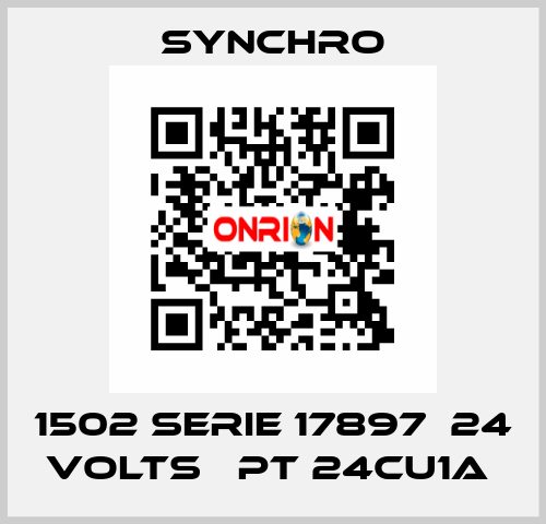 1502 SERIE 17897  24 VOLTS   PT 24CU1A  SYNCHRO