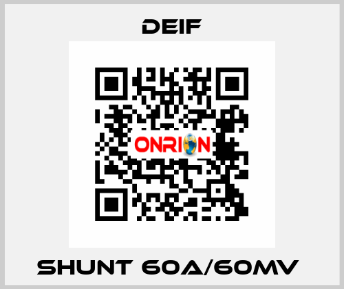 SHUNT 60A/60MV  Deif