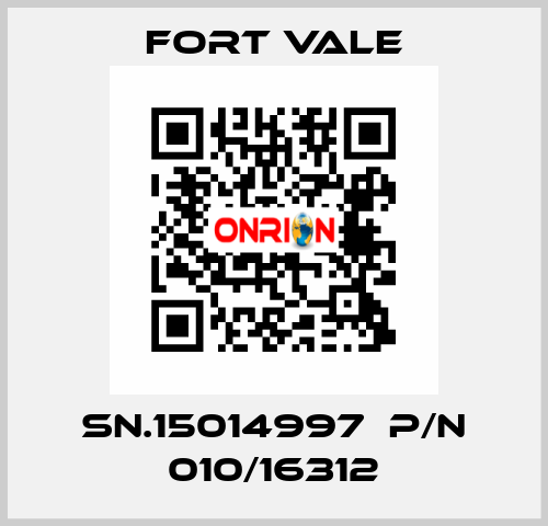 SN.15014997  P/N 010/16312 Fort Vale