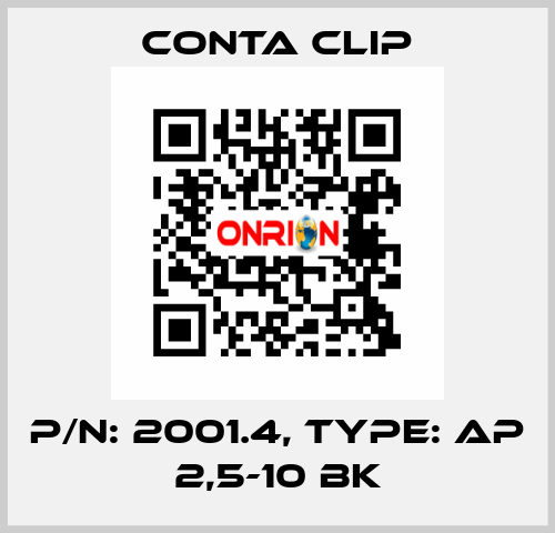 P/N: 2001.4, Type: AP 2,5-10 BK Conta Clip