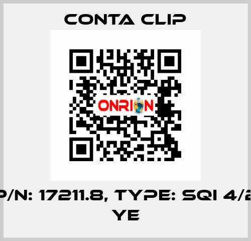 P/N: 17211.8, Type: SQI 4/2 YE Conta Clip