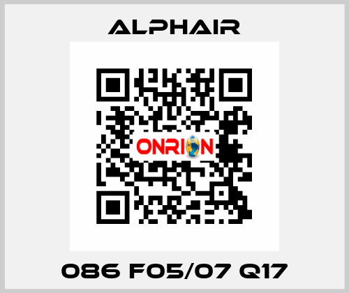 086 F05/07 Q17 Alphair