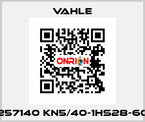 257140 KN5/40-1HS28-60 Vahle