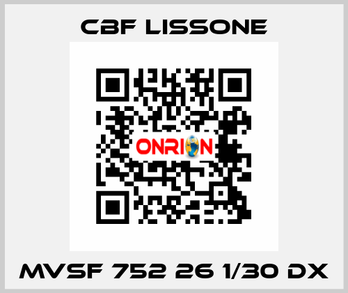 MVSF 752 26 1/30 DX CBF LISSONE