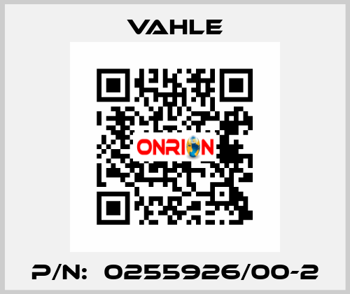 P/N:  0255926/00-2 Vahle