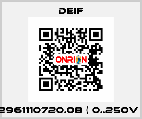 2961110720.08 ( 0..250V ) Deif