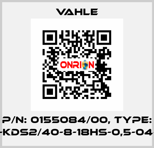 P/n: 0155084/00, Type: SA-KDS2/40-8-18HS-0,5-04-08 Vahle