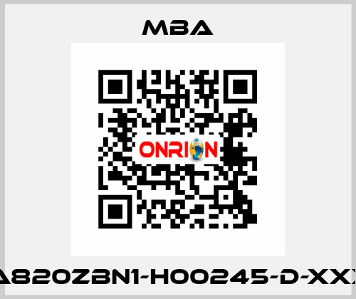 MBA820ZBN1-H00245-D-XXXXX MBA