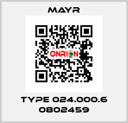 Type 024.000.6 0802459 Mayr