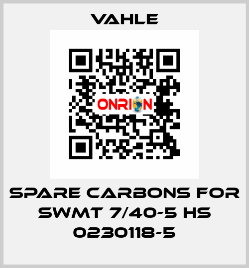 Spare carbons for SWMT 7/40-5 HS 0230118-5 Vahle