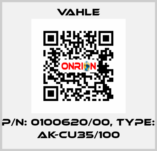 P/n: 0100620/00, Type: AK-CU35/100 Vahle