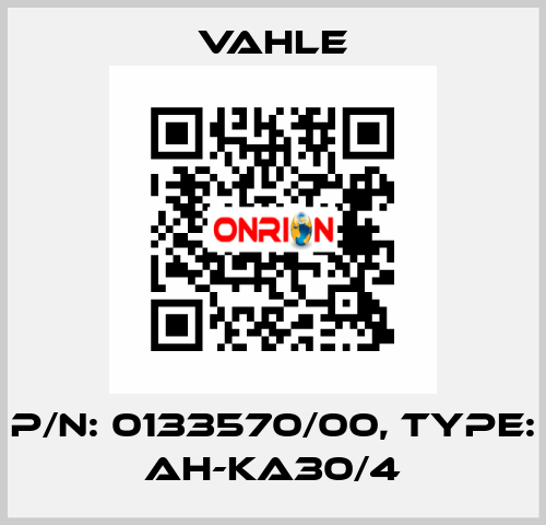 P/n: 0133570/00, Type: AH-KA30/4 Vahle