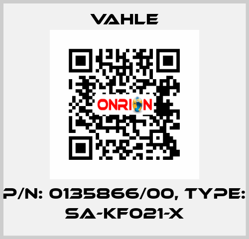 P/n: 0135866/00, Type: SA-KF021-X Vahle