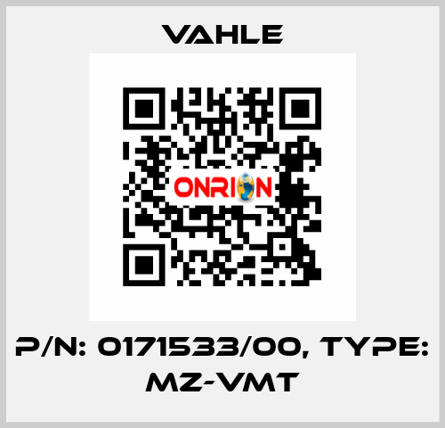 P/n: 0171533/00, Type: MZ-VMT Vahle