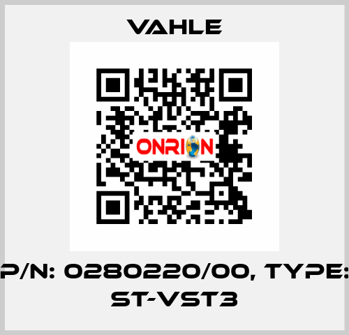 P/n: 0280220/00, Type: ST-VST3 Vahle