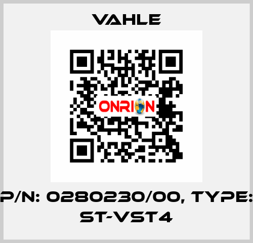 P/n: 0280230/00, Type: ST-VST4 Vahle