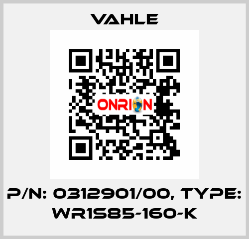 P/n: 0312901/00, Type: WR1S85-160-K Vahle