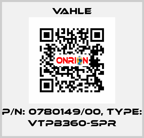 P/n: 0780149/00, Type: VTPB360-SPR Vahle