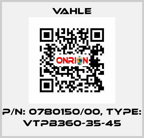 P/n: 0780150/00, Type: VTPB360-35-45 Vahle