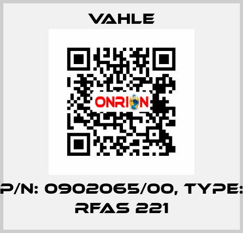 P/n: 0902065/00, Type: RFAS 221 Vahle