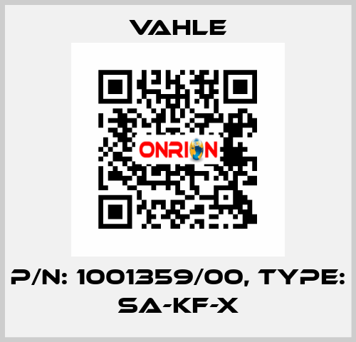 P/n: 1001359/00, Type: SA-KF-X Vahle