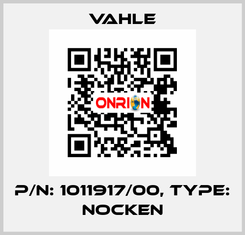 P/n: 1011917/00, Type: NOCKEN Vahle