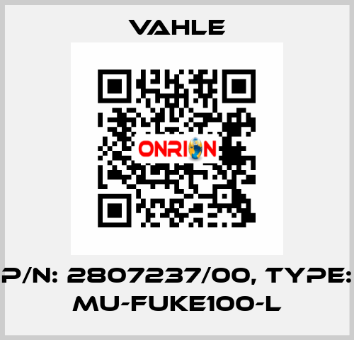 P/n: 2807237/00, Type: MU-FUKE100-L Vahle