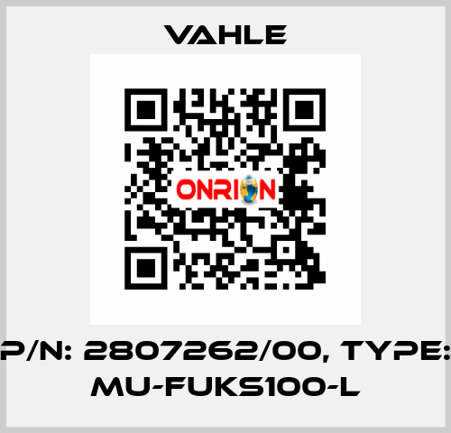 P/n: 2807262/00, Type: MU-FUKS100-L Vahle