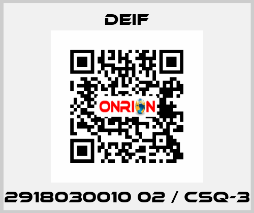 2918030010 02 / CSQ-3 Deif