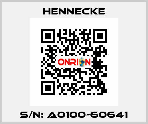 S/N: A0100-60641 Hennecke