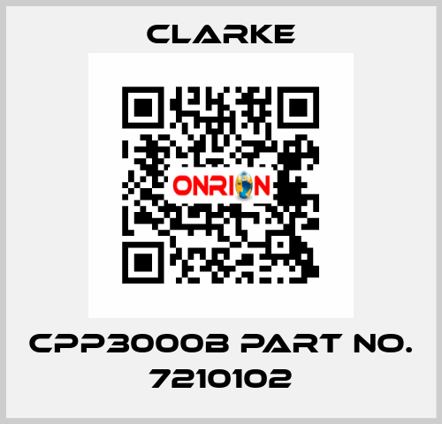 CPP3000B PART No. 7210102 Clarke