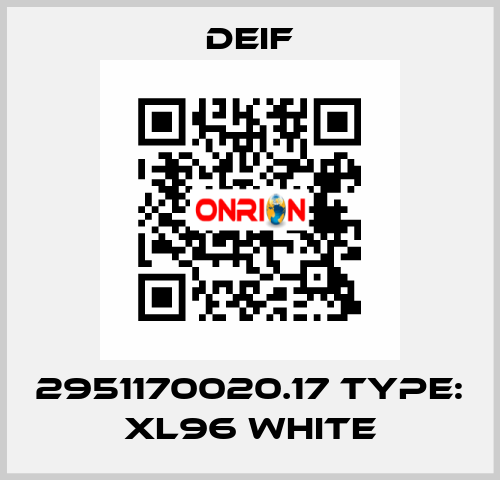 2951170020.17 Type: XL96 white Deif