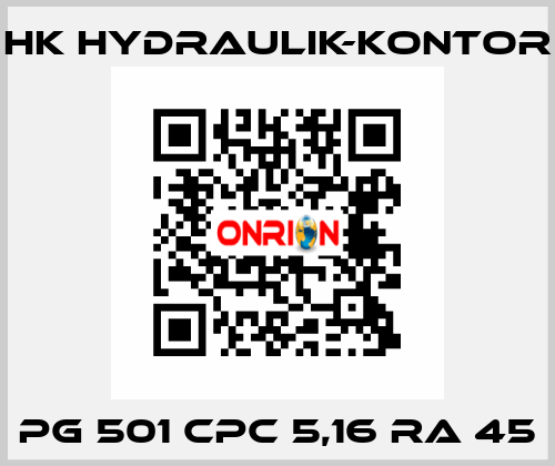 PG 501 CPC 5,16 RA 45 HK HYDRAULIK-KONTOR